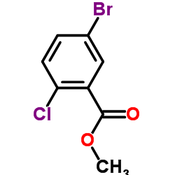 2-氯-5-溴苯甲酸甲酯结构式