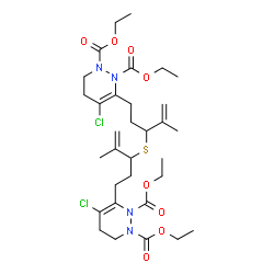 4,4'-[Thiobis(3-isopropenyltrimethylene)]bis(5-chloro-3,6-dihydro-1,2-pyridazinedicarboxylic acid diethyl) ester结构式