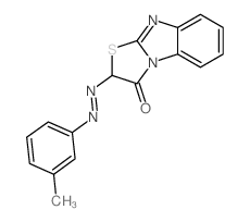 Thiazolo[3,2-a]benzimidazol-3(2H)-one,2-[2-(3-methylphenyl)diazenyl]- Structure