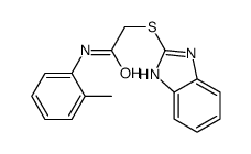 2-(1H-benzimidazol-2-ylsulfanyl)-N-(2-methylphenyl)acetamide结构式
