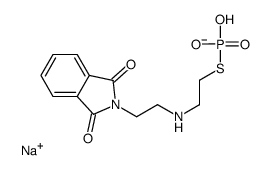Ethanethiol, 2-(2-phthalimidoethylamino)-, monosodium phosphate (ester ), hexahydrate Structure