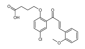 4-[4-Chloro-2-[3-(o-methoxyphenyl)propenoyl]phenoxy]butyric acid Structure