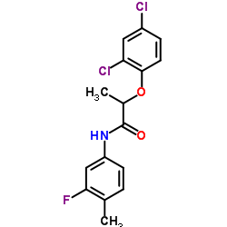 2-(2,4-Dichlorophenoxy)-N-(3-fluoro-4-methylphenyl)propanamide Structure