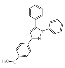 1,5-二苯基-3-(4-甲氧基苯基)-1H-吡唑结构式