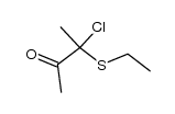 2-Butanone,3-chloro-3-(ethylthio)- Structure