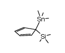 trimethyl(1-(trimethylstannyl)cyclopenta-2,4-dien-1-yl)silane Structure