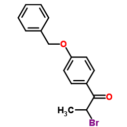 1-[4-(苄氧基)苯基]-2-溴丙烷-1-酮结构式