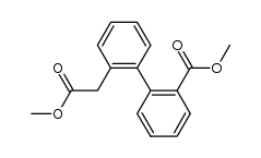 (2'-methoxycarbonyl-biphenyl-2-yl)-acetic acid methyl ester Structure