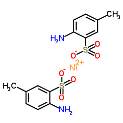 2-氨基-5-甲基苯磺酸镍(II)结构式