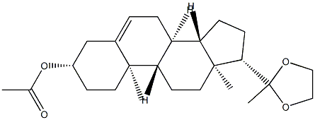 3β-Acetoxypregna-5-ene-20-one ethylene acetal结构式