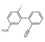 5-氨基-2-氟联苯-2-甲腈结构式
