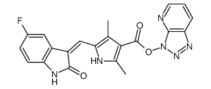 (Z)-3H-[1,2,3]triazolo[4,5-b]pyridin-3-yl 5-((5-fluoro-2-oxoindolin-3-ylidene)methyl)-2,4-dimethyl-1H-pyrrole-3-carboxylate Structure