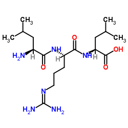 H-Leu-Arg-Leu-OH hydrochloride salt Structure