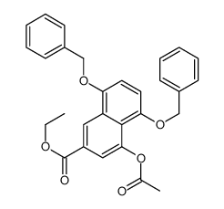 4-(乙酰基氧基)-5,8-双(苯基甲氧基)-2-萘羧酸乙酯结构式