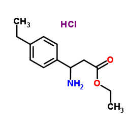Ethyl 3-amino-3-(4-ethylphenyl)propanoate hydrochloride (1:1) Structure