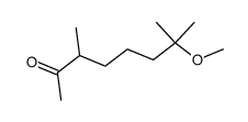 7-methoxy-3,7-dimethyl-octan-2-one结构式