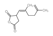2,5-Furandione,3-(2,5-dimethyl-1,5-hexadien-1-yl)dihydro- structure