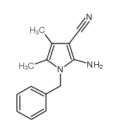 2-氨基-1-苄基-4,5-二甲基-1H-吡咯-3-甲腈结构式