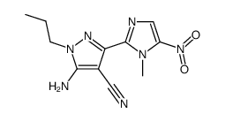 5-amino-3-(1-methyl-5-nitro-1H-imidazol-2-yl)-1-propyl-1H-pyrazole-4-carbonitrile Structure