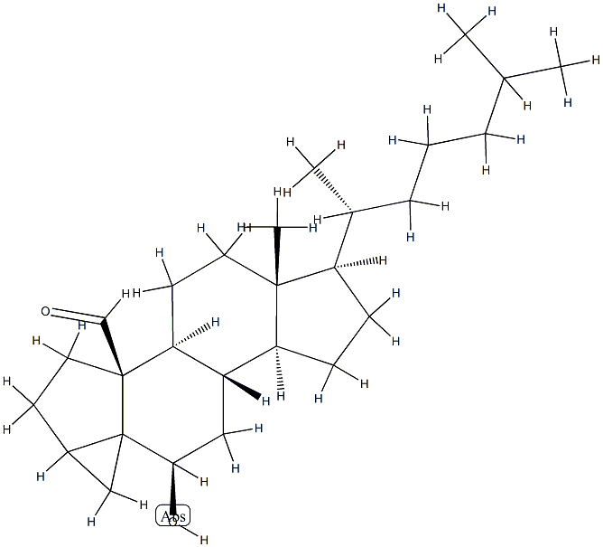 6β-Hydroxy-3,5-cyclocholestan-19-al structure