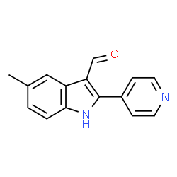 1H-Indole-3-carboxaldehyde,5-methyl-2-(4-pyridinyl)-(9CI) Structure