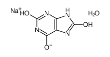 sodium,3,9-dihydropurin-7-ide-2,6,8-trione,hydrate Structure