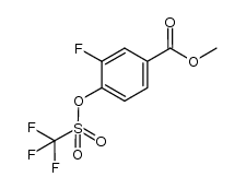 methyl 3-fluoro-4-{[(trifluoromethyl)sulfonyl]oxy}benzoate Structure
