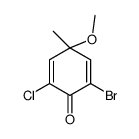 2-bromo-6-chloro-4-methoxy-4-methylcyclohexa-2,5-dien-1-one Structure