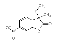 3-methyl-3-methylsulfanyl-6-nitro-1H-indol-2-one结构式