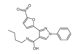 N-butyl-3-(5-nitrofuran-2-yl)-1-phenylpyrazole-4-carboxamide Structure