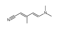 (2E,4E)-5-(dimethylamino)-3-methylpenta-2,4-dienenitrile结构式