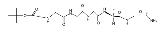 Boc-Gly-Gly-Gly-Ala-Gly-NH-NH2结构式