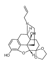 (5α)-4,5-Epoxy-3,14-dihydroxy-17-(2-propenyl)-Morphinan-6-one Cyclic 1,2-Ethanediyl Acetal结构式