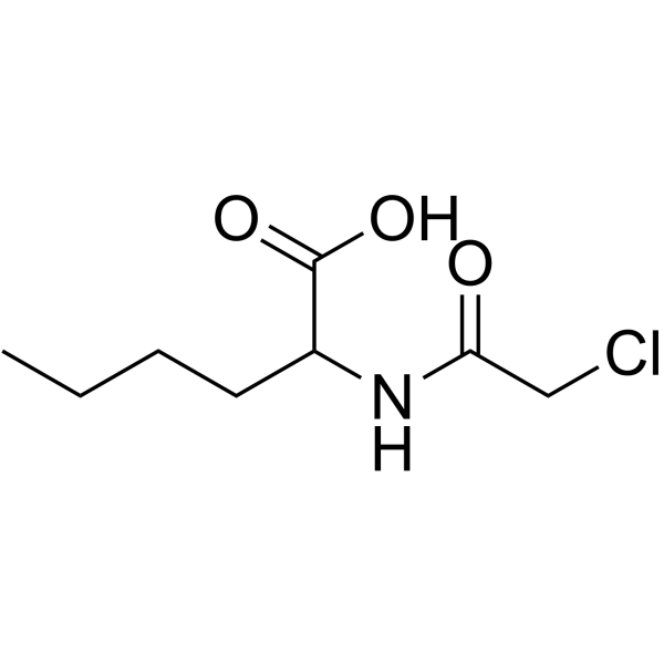 N-氯乙酰基-DL-正亮氨酸结构式