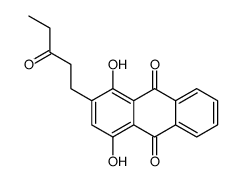 1,4-dihydroxy-2-(3-oxopentyl)anthracene-9,10-dione结构式