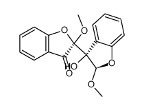 rel-(2S,2'R,3'R)-2(3-Hydroxy-2-methoxy-2,3-dihydrobenzofuran-3-yl)-2-methoxy-3(2H)-benzofuranon结构式