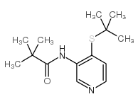 N-(4-叔丁基磺酰基吡啶-3-基)-2,2-二甲基丙酰胺结构式