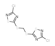 双(3-氯-1,2,4-噻二唑-5-硫代)甲烷结构式