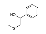 2-methylsulfanyl-1-phenylethanol结构式