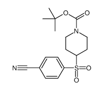 4-(4-氰基苯磺酰基)-哌啶-1-羧酸叔丁酯结构式