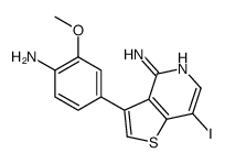 3-(4-amino-3-methoxyphenyl)-7-iodothieno[3,2-c]pyridin-4-amine Structure