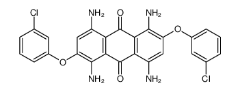 1,4,5,8-tetraamino-2,6-bis(3-chlorophenoxy)anthracene-9,10-dione Structure