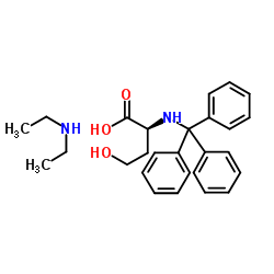 三苯甲基-L-高丝氨酸二乙铵盐结构式
