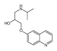 1-(propan-2-ylamino)-3-quinolin-6-yloxypropan-2-ol结构式
