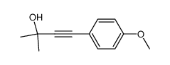 1-(3-hydroxy-3-methylbut-1-ynyl)-4-methoxybenzene结构式