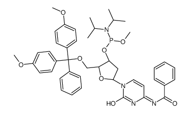 5'-二甲氧基三苯甲基-N4-苯甲酰基-2'-脱氧胞苷-3'-(甲基-N,N-二异丙基)亚磷酰胺图片