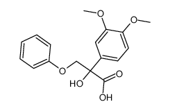 2-(3,4-dimethoxyphenyl)-3-phenoxy-2-hydroxypropanoic acid Structure