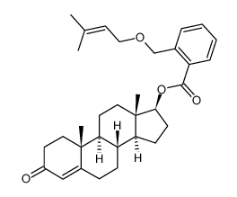 testosterone 2-(prenyloxymethyl)benzoate Structure