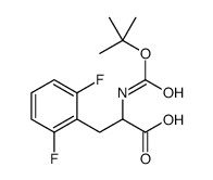 2-(叔丁氧基羰基氨基)-3-(2,6-二氟苯基)丙酸结构式