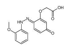 2-[6-[(2-methoxyphenyl)hydrazinylidene]-3-oxocyclohexa-1,4-dien-1-yl]oxyacetic acid结构式